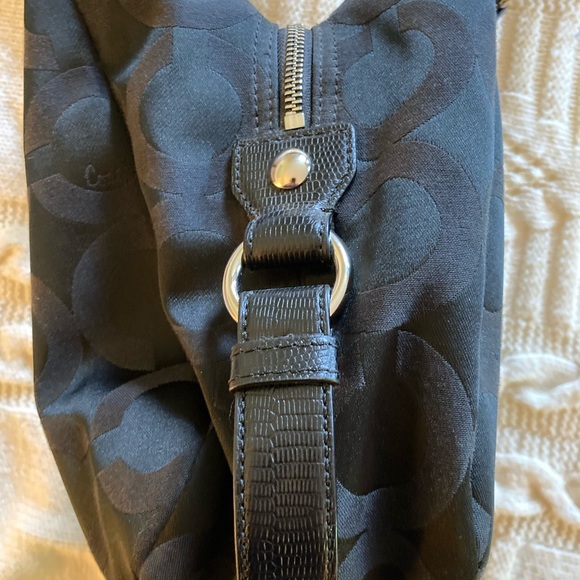 Coach Black Signature Canvas and Leather Madison Hobo Bag - Picture 6 of 15